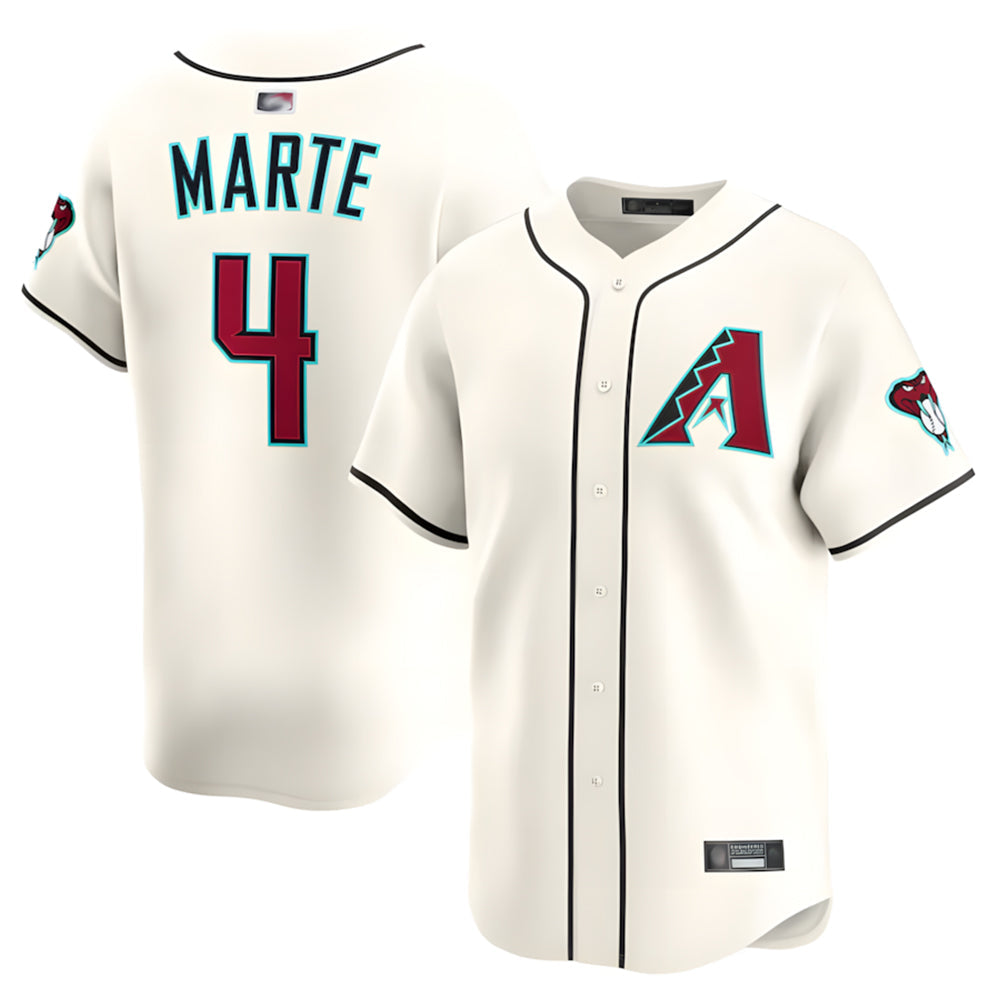 A.Diamondbacks #4 Ketel Marte Player Cream Limited Stitched Jerseys