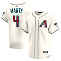 A.Diamondbacks #4 Ketel Marte Player Cream Limited Stitched Jerseys