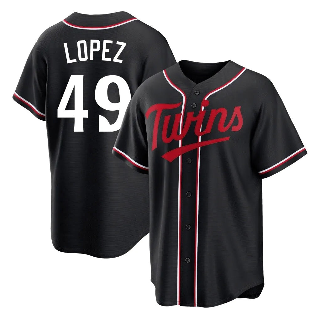 M.Twins #49 Pablo Lopez Player Black Fashion Out Home Limited Gdoa Stitched Jerseys