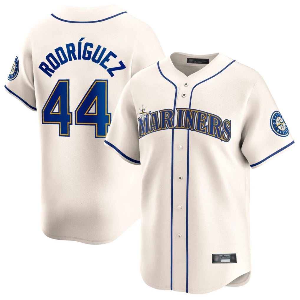 S.Mariners #44 Julio Rodriguez Player Cream Home Limited Gdoa Stitched Jerseys