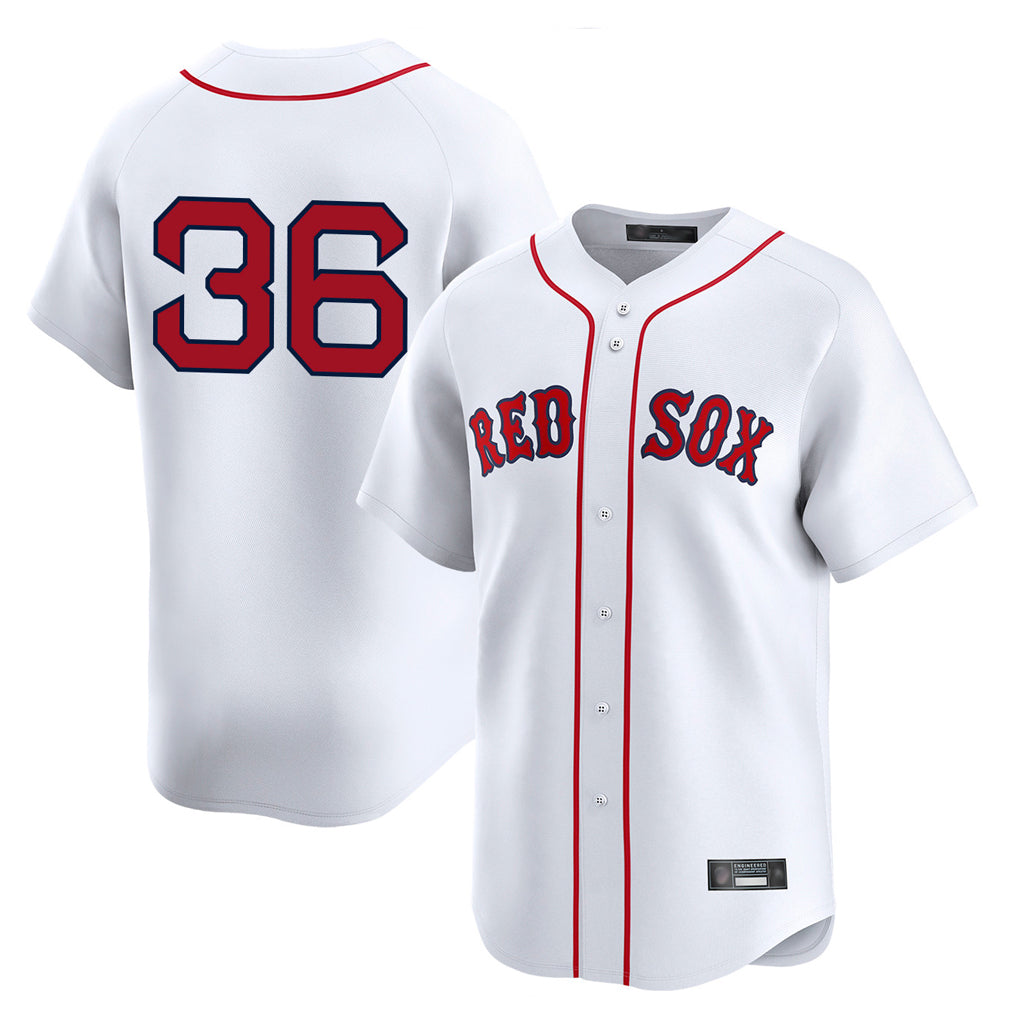 B.Red Sox #36 Triston Casas Player White Limited Home Game Gdoa Stitched Jerseys