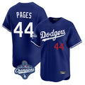 LA.Dodgers #44 Andy Pages Player Royal World Series Meet Limited Home Gdoa Stitched Jerseys