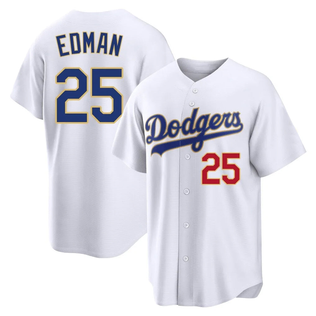 LA.Dodgers #25 Tommy Edman Player Gold White 2026 Collection Stadium Limited Gdoa Stitched Jerseys