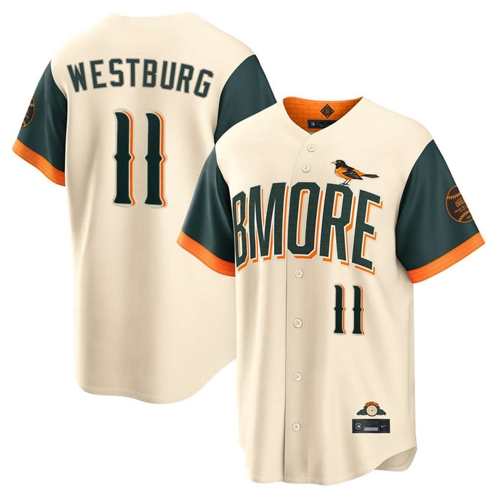 B.Orioles #11 Jordan Westburg Player Cream 2026 City Connect Home Game Gdoa Stitched Jerseys