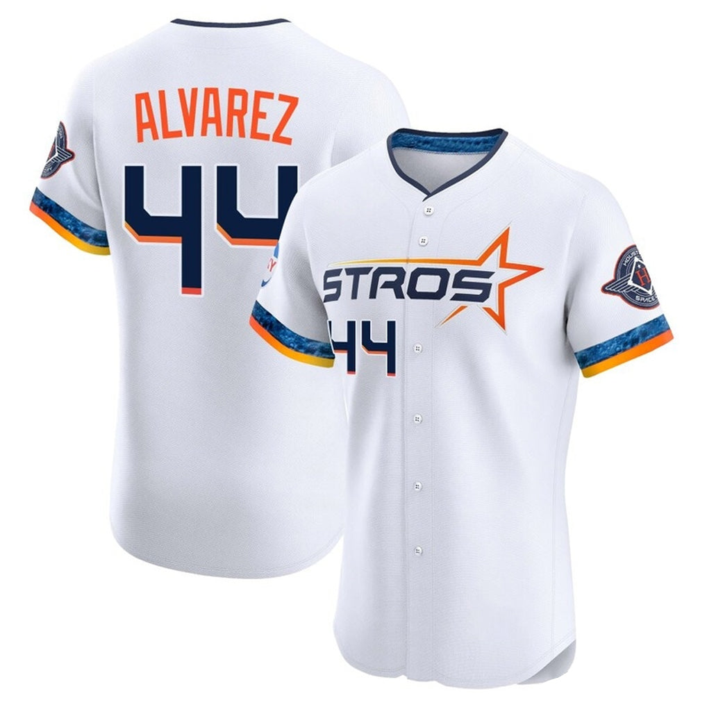 H.Astros #44 Yordan Alvarez Player White City Connect Limited Elite Home Gdoa Stitched Jerseys
