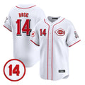 C.Reds #14 Pete Rose Player White Vapor Premier Limited Home Gdoa Stitched Jerseys