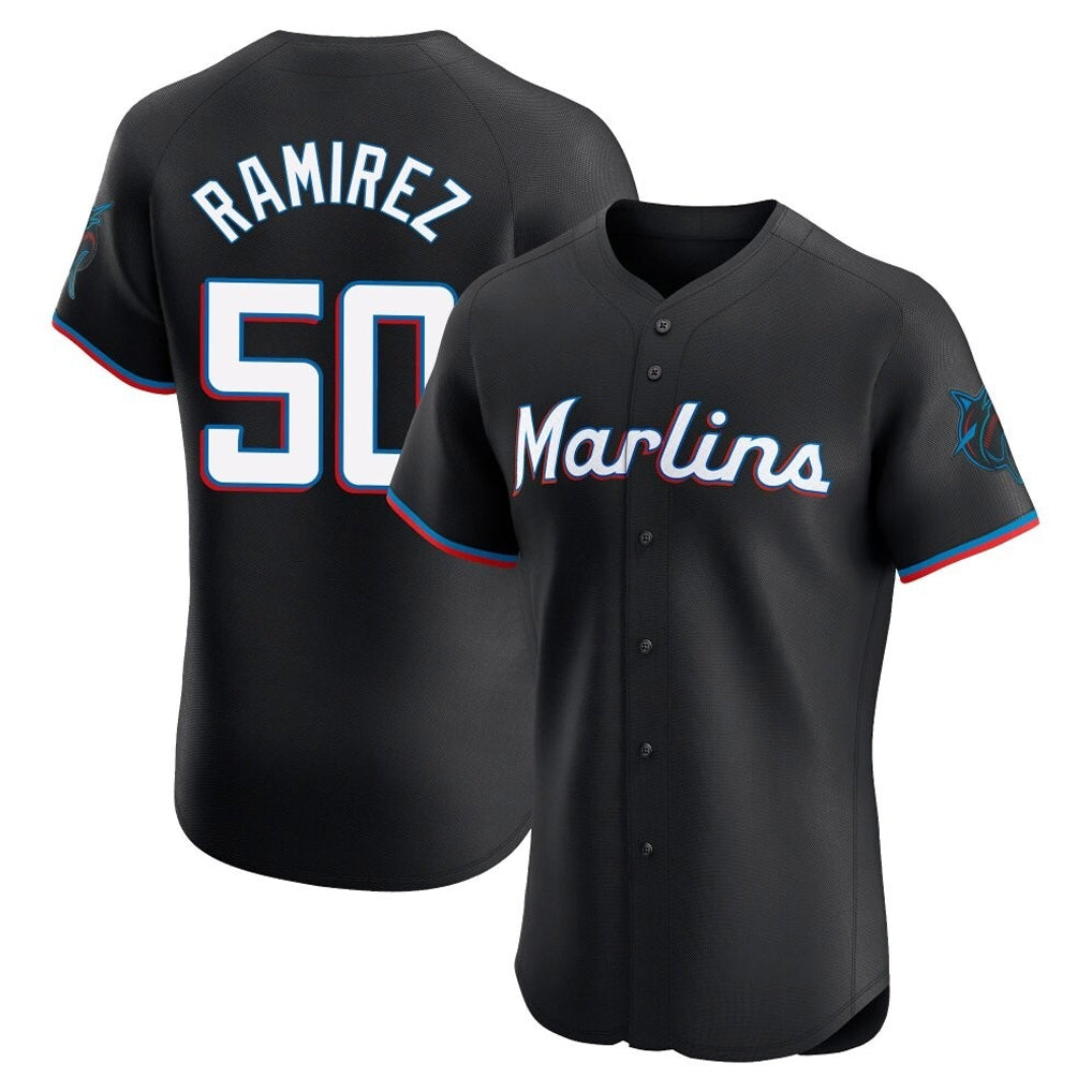 M.Marlins #50 Agustin Ramirez Player Black Vapor Home Limited Elite Gdoa Stitched Jerseys