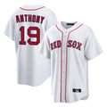 B.Red Sox #19 Roman Anthony Player White Home Game Gdoa Stitched Jerseys