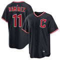C.Guardians #11 Jose Ramirez Player Navy Home Game Gdoa Stitched Jerseys