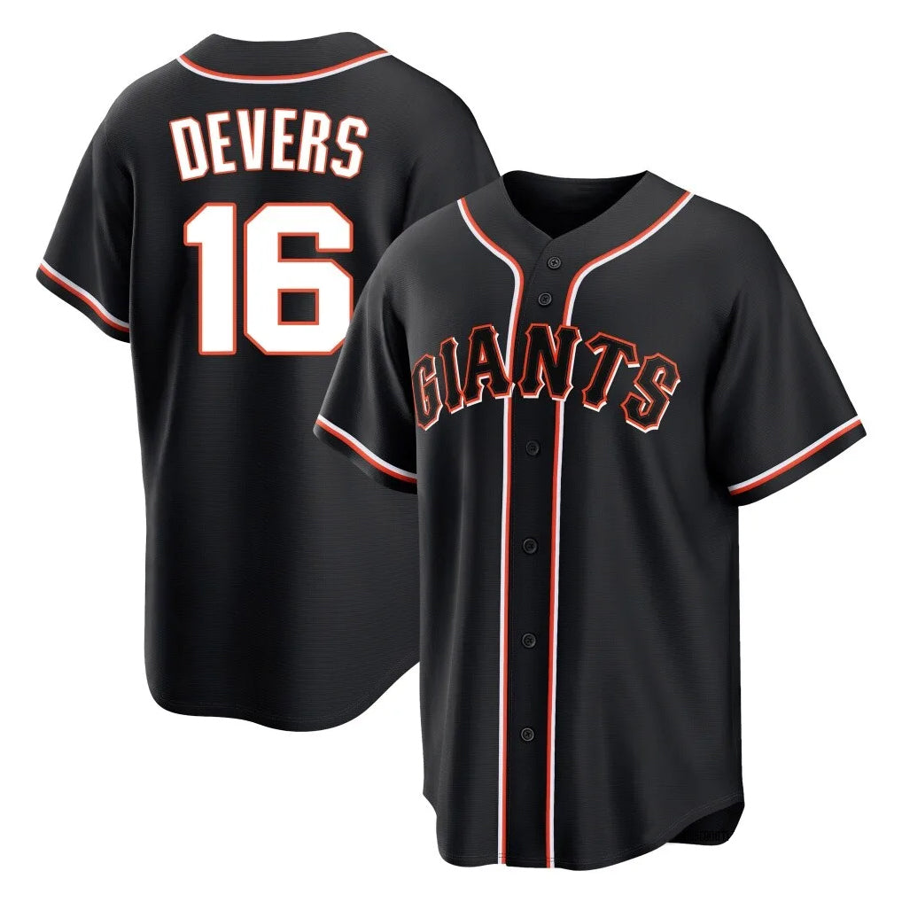 SF.Giants #16 Rafael Devers Player Black Fashion Out Home Limited Stitched Jerseys