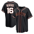 SF.Giants #16 Rafael Devers Player Black Fashion Out Home Limited Stitched Jerseys