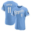 KC.Royals #11 Maikel Garcia Player Light Blue Alt Limited Elite Home Gdoa Stitched Jerseys