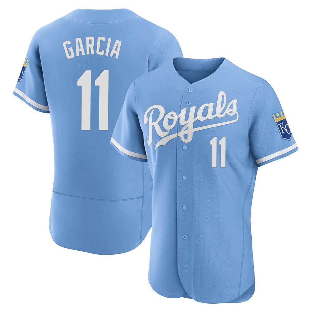 KC.Royals #11 Maikel Garcia Player Light Blue Alt Limited Elite Home Gdoa Stitched Jerseys