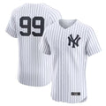 NY.Yankees #99 Aaron Judge Player White Limited Elite Home Stitched Jerseys