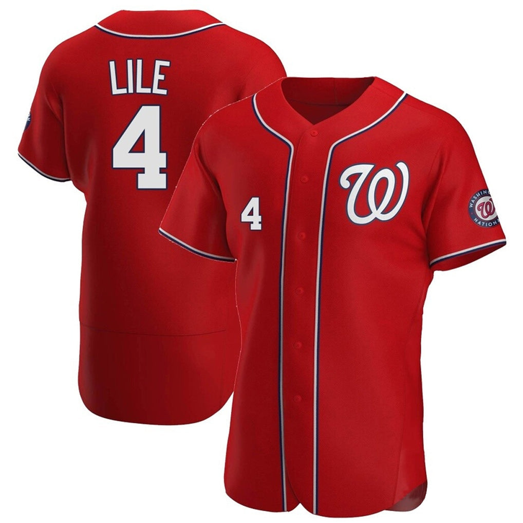 W.Nationals #4 Daylen Lile Player Red Alternate Elite Stitched Jerseys