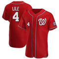 W.Nationals #4 Daylen Lile Player Red Alternate Elite Stitched Jerseys