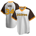 S.Diego Padres #34 Michael King Player White Home Cooperstown Collection Replica Game Stitched Jerseys