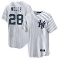NY.Yankees #28 Austin Wells Player White Game Home Stitched Jerseys