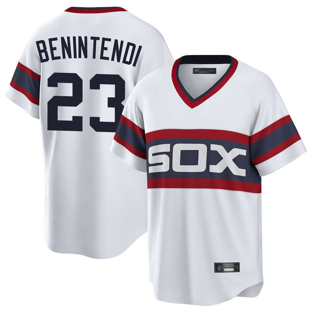 C.White Sox #23 Andrew Benintendi Player White T-shirt Home Game Gdoa Stitched Jerseys