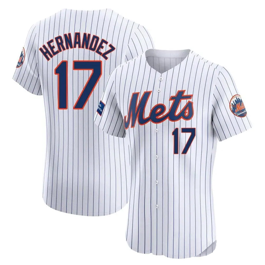 NY.Mets #17 Keith Hernandez Player White Home Limited Elite Gdoa Stitched Jerseys