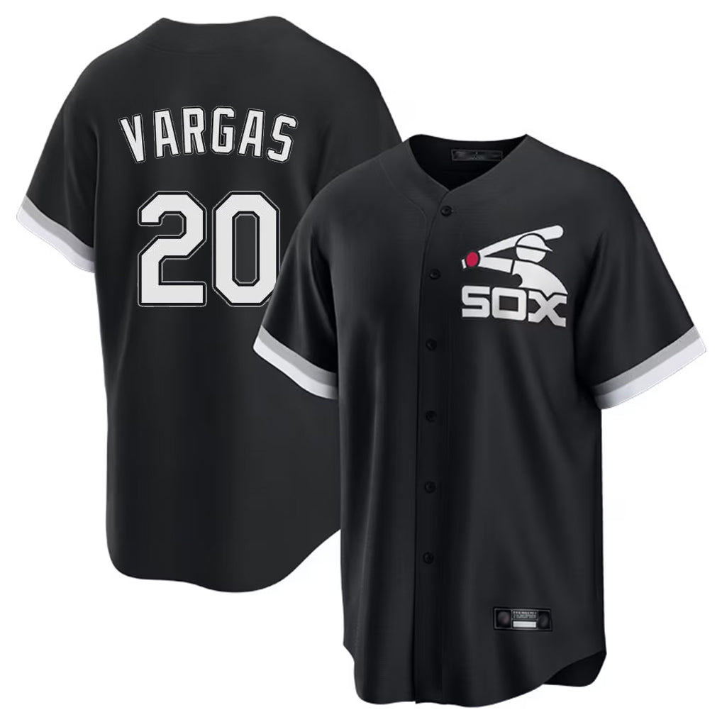 C.White Sox #20 Miguel Vargas Player Black Spring Training Game Gdoa Stitched Jerseys