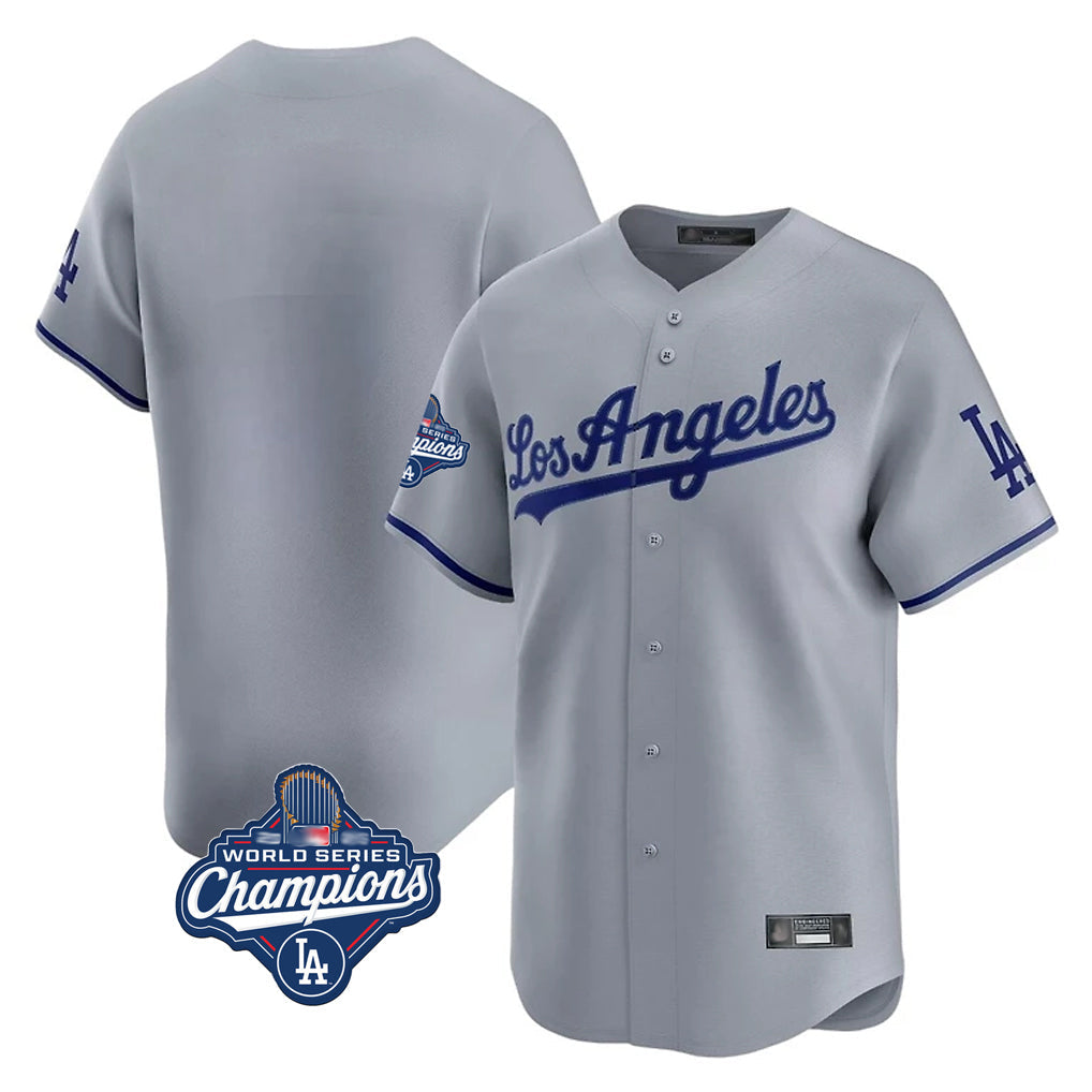LA.Dodgers ## Dodgers Blank Player Gray Limited Game World Series Meet Gdoa Stitched Jerseys