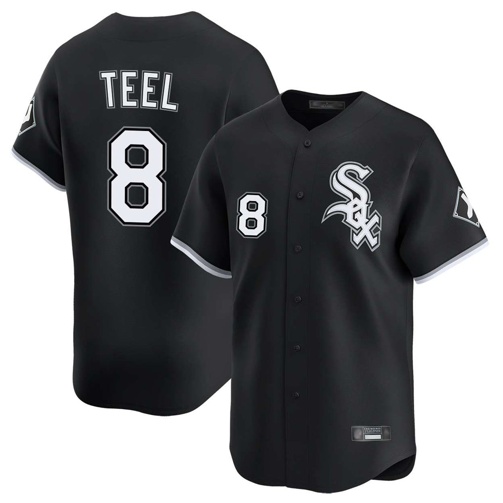 C.White Sox #8 Kyle Teel Player Black Limited Home Gdoa Stitched Jerseys