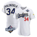 LA.Dodgers #34 Fernando Valenzuela Player Gold White World Series 2026 Collection Stadium Limited Elite Gdoa Stitched Jerseys
