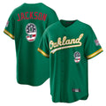 Athletics #9 Reggie Jackson Player Kelly Green USA 250 Fourth of July Home Game Gdoa250Ys Stitched Jerseys