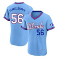 A.Braves #56 Spencer Schwellenbach Player Powder Blue 2026 City Connect T-shirt Limited Elite Home Game Gdoa Stitched Jerseys