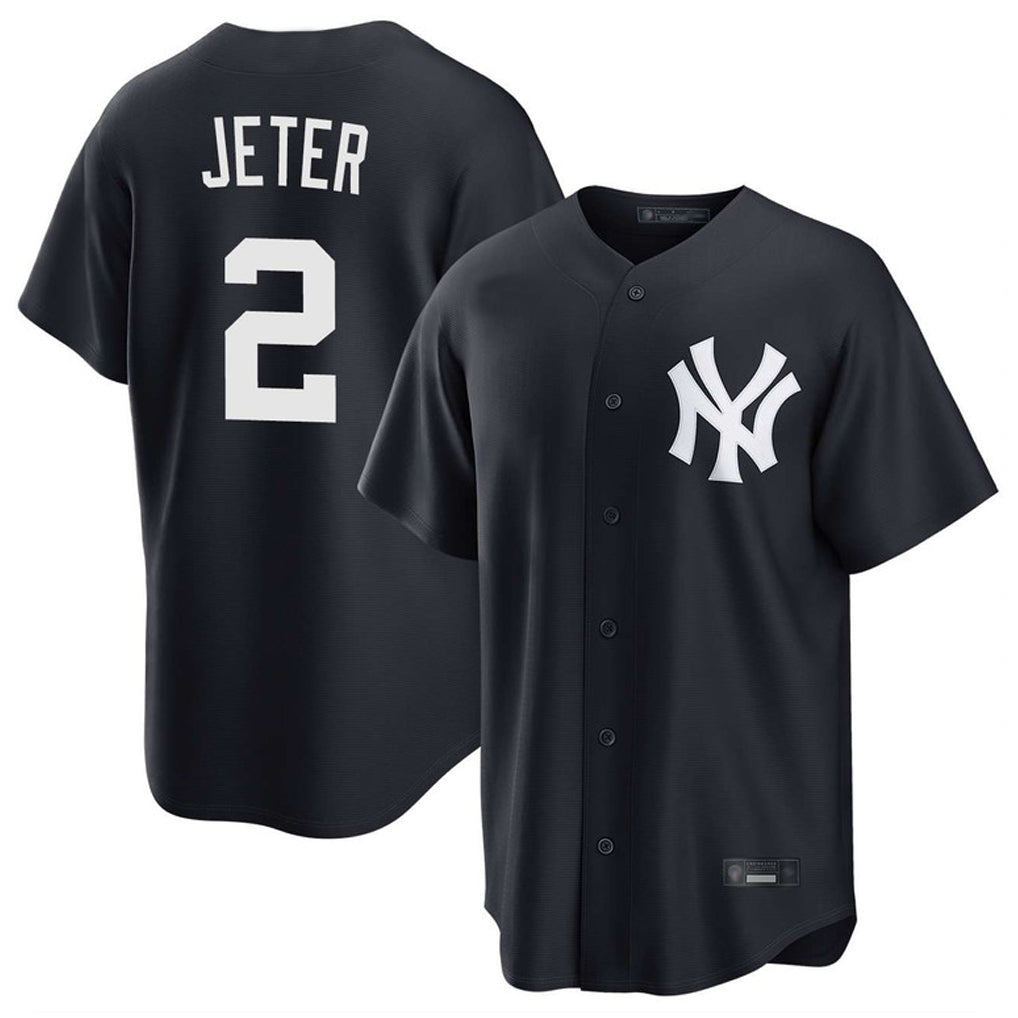 NY.Yankees #2 Derek Jeter Player Navy Game Stitched Jerseys