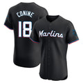 M.Marlins #18 Griffin Conine Player Black Vapor Home Limited Elite Gdoa Stitched Jerseys