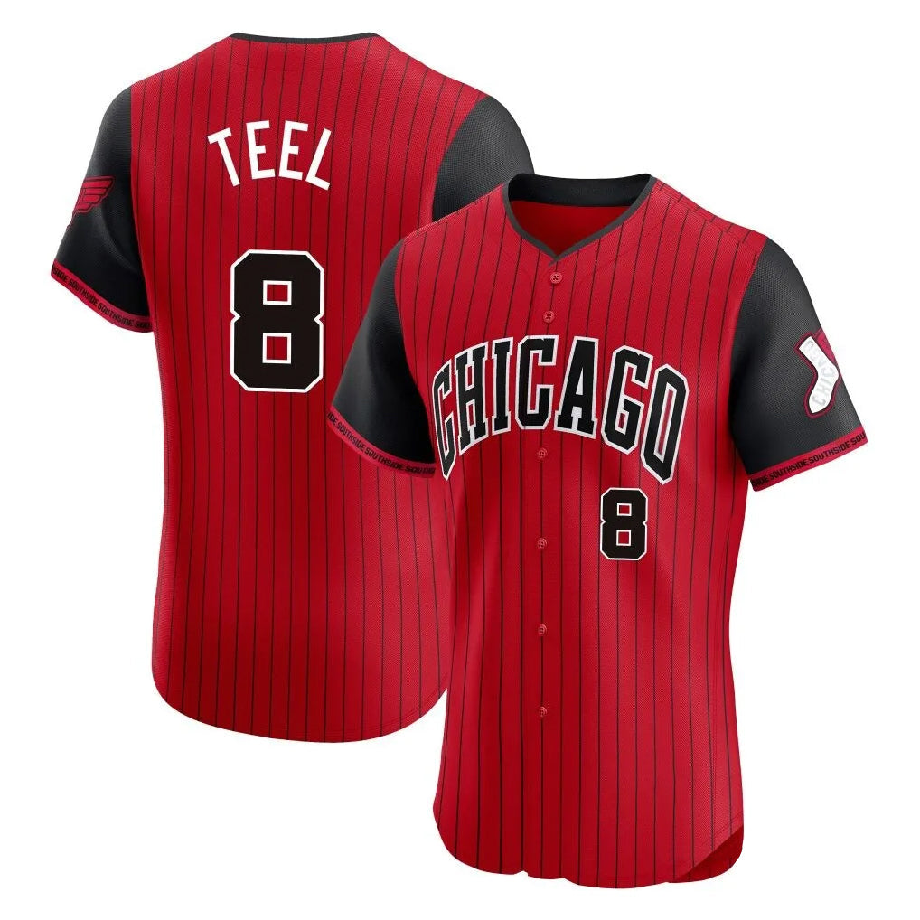 C.White Sox #8 Kyle Teel Player Red City Connect Limited Elite Home Gdoa Stitched Jerseys