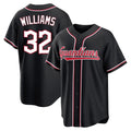 C.Guardians #32 Gavin Williams Player Black Fashion Out Home Game Gdoa Stitched Jerseys