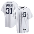 D.Tigers #31 Riley Greene Player White Home Game Gdoa Stitched Jerseys