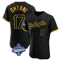 LA.Dodgers #17 Shohei Ohtani Player Black World Series Meet Snake Skin City Limited Elite Home Gdoa Stitched Jerseys