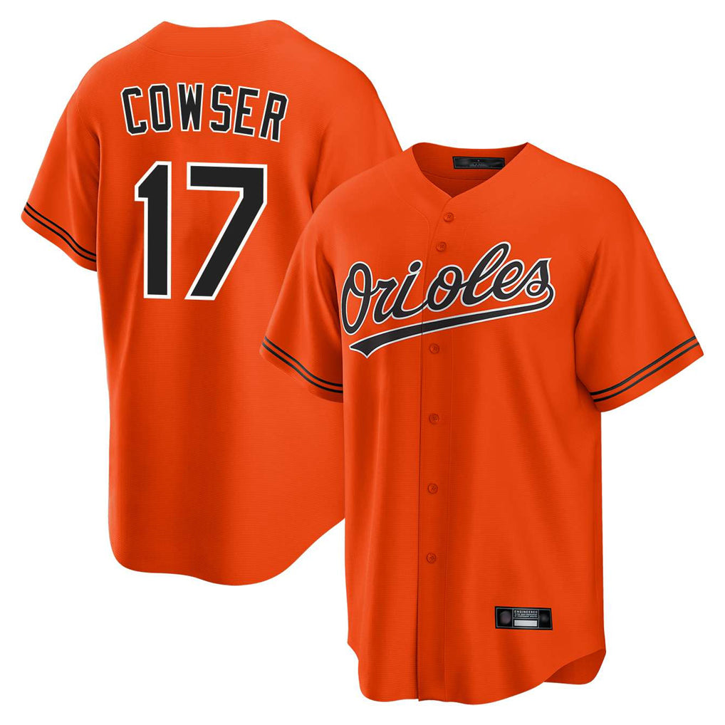 B.Orioles #17 Colton Cowser Player Orange Home Game Gdoa Stitched Jerseys