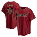 A.Diamondbacks #38 Paul Sewald Player Red Alternate Replica Stitched Jersey