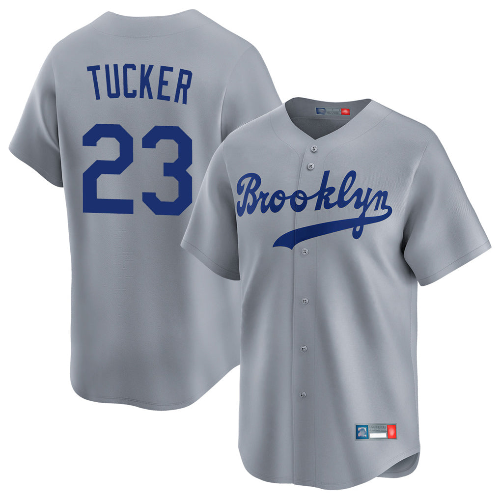 LA.Dodgers #23 Kyle Tucker Player Gray Game Limited Home Gdoa Stitched Jerseys