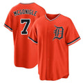 D.Tigers #7 Kevin McGonigle Player Orange Home Game Gdoa Stitched Jerseys