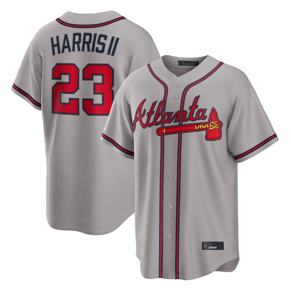 A.Braves #23 Michael Harris II Player Gray Home Game Gdoa Stitched Jerseys