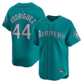 S.Mariners #44 Julio Rodriguez Player Teal Home Limited Stitched Jerseys