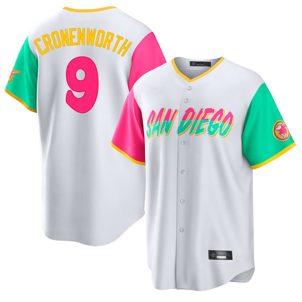 S.Diego Padres #9 Jake Cronenworth Player White City Connect Home Game Gdoa Stitched Jerseys