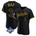LA.Dodgers #3 Edwin D¨ªaz Player Black World Series Meet Snake Skin City Limited Elite Home Gdoa Stitched Jerseys