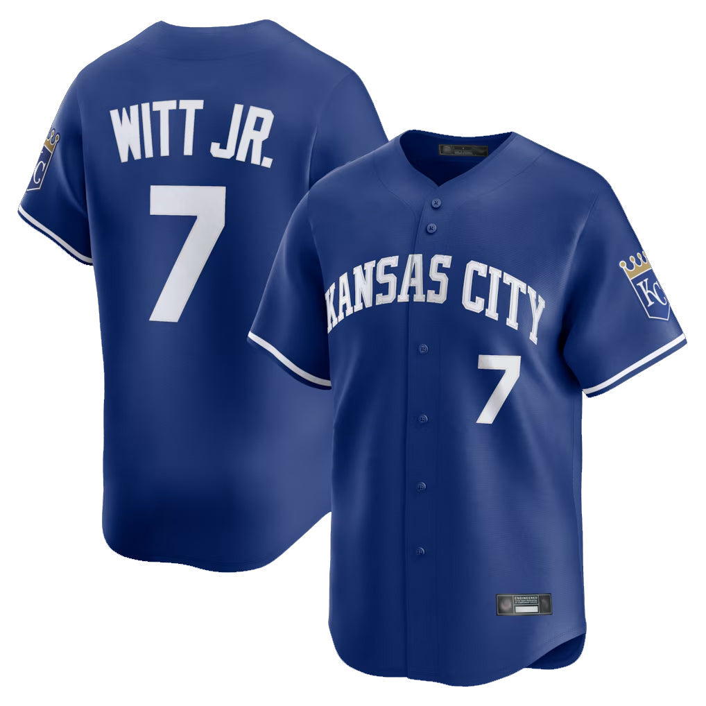 KC.Royals #7 Bobby Witt Jr. Player Royal Limited Home Gdoa Stitched Jerseys