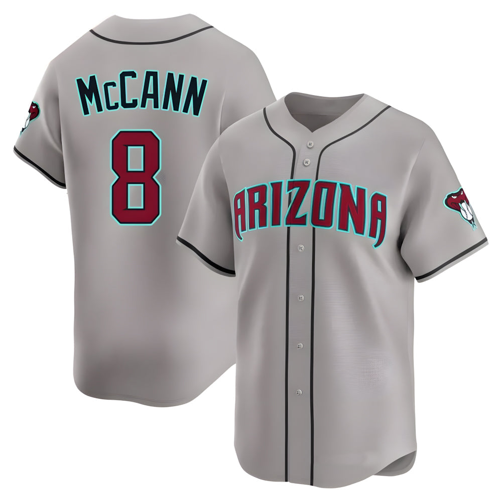 A.Diamondbacks #8 James McCann Player Gray Limited Alternate Stitched Jersey