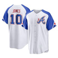 A.Braves #10 Chipper Jones Player White City Connect Home Game Gdoa Stitched Jerseys
