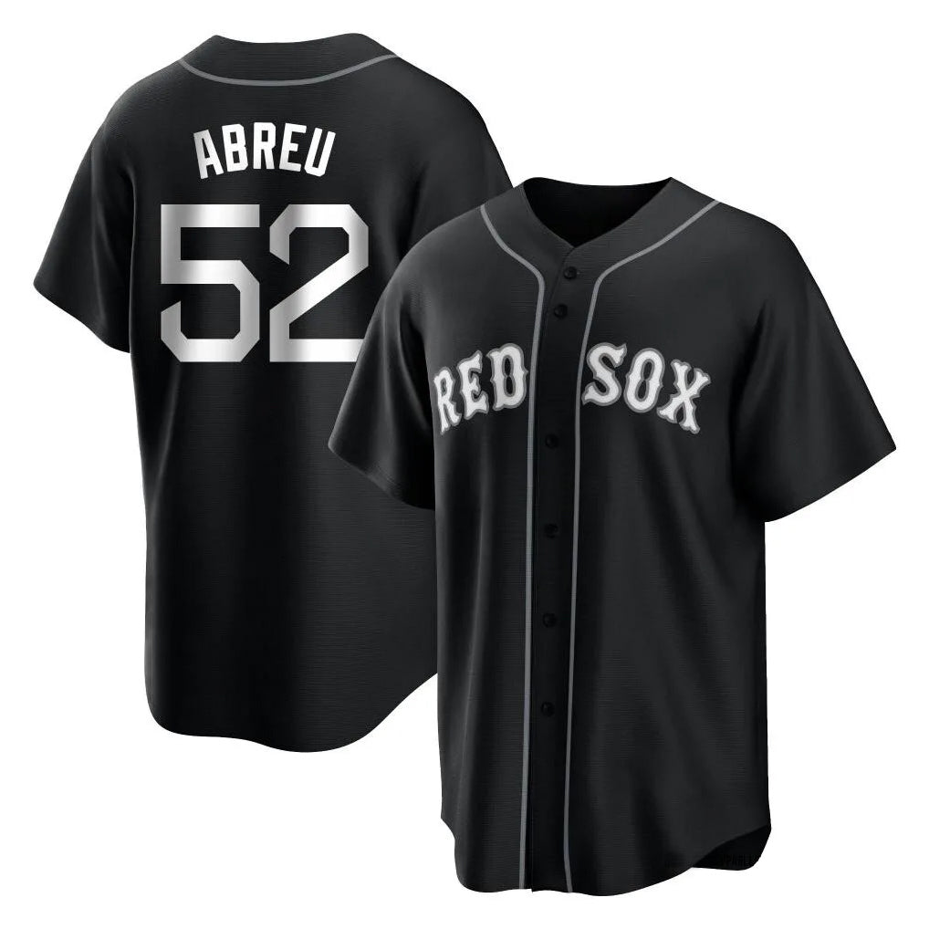 B.Red Sox #52 Wilyer Abreu Player Black Home Game Gdoa Stitched Jerseys