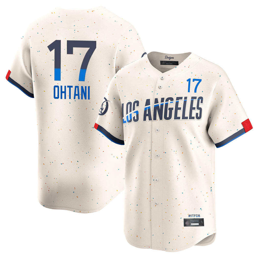 LA.Dodgers #17 Shohei Ohtani Player Cream City Connect Limited Home Gdoa Stitched Jerseys