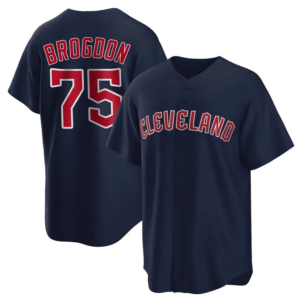 C.Guardians #75 Connor Brogdon Player Navy Game Home Gdoa Stitched Jerseys